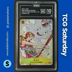 2025 ONE PIECE A FIST OF DIVINE SPEED JP #OP11-106 ZEUS ALTERNATE ART TAG 10 - Image 1