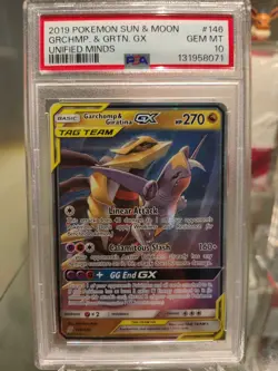 PSA 10 Garchomp & Giratina GX - 146/236 - Unified Minds Full Art Pokemon - Image 1