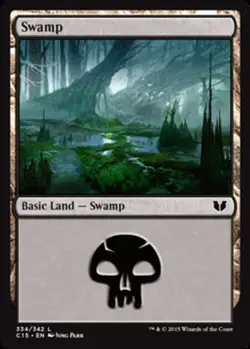 1x Swamp (334) MTG Commander 2015 NM Magic Regular - Image 1