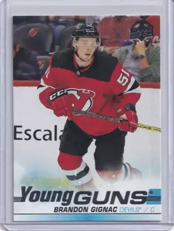 2019-20 Upper Deck Series 1 Brandon Gignac Young Guns RC #239 New Jersey Devils - Image 1