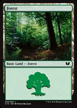 1x Forest (340) MTG Commander 2015 NM Magic Regular - Image 1