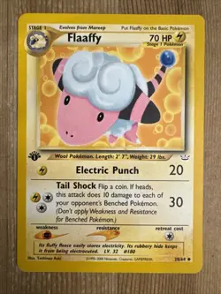 Flaaffy - 28/64 - 1st Edition Neo Revelation Set - Pokemon Card - LP - Image 1