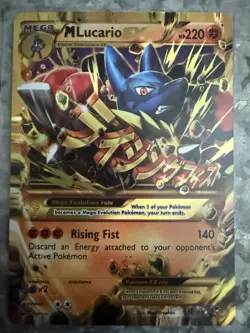 Pokemon TCG XY Furious Fists M Lucario EX Holo Card 113/111 Secret Rare Mega - Image 1