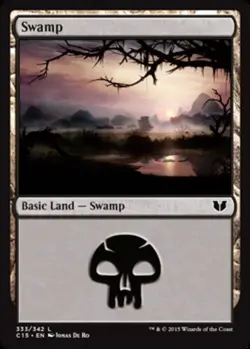 1x Swamp (333) MTG Commander 2015 NM Magic Regular - Image 1