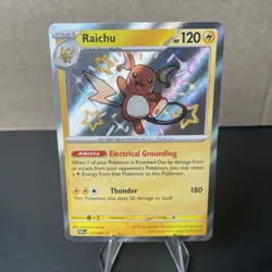 Raichu - 132/091 - Pokemon Paldean Fates Shiny Rare Card NM - Image 1