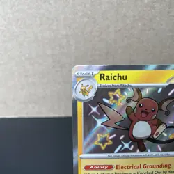 Raichu - 132/091 - Pokemon Paldean Fates Shiny Rare Card NM - Image 3