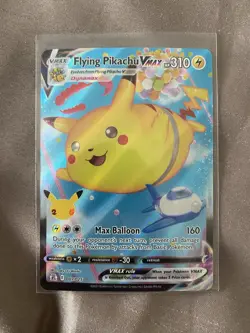 Pokemon Flying Pikachu VMAX Celebrations Full Art Ultra Rare Holo Card 007/025 - Image 1