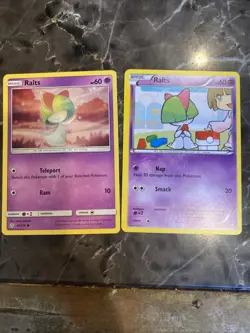 Pokemon Cards Ralts Cute Cards Set Of 2 Near Mint - Image 1