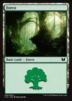 1x Forest (342) MTG Commander 2015 NM Magic Regular - Image 1