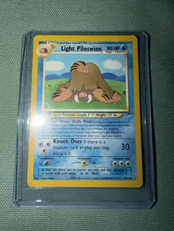 Pokemon Light Piloswine 26/105 Neo Destiny Regular Rare Stage 1 Card 2000 - Image 1
