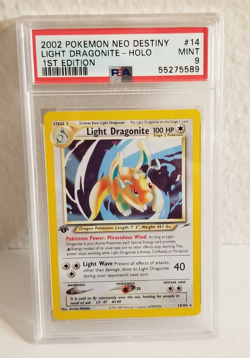 PSA 9 LIGHT DRAGONITE 14/105 1st Edition Neo Destiny Pokemon Card Mint - Image 1