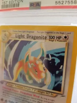 PSA 9 LIGHT DRAGONITE 14/105 1st Edition Neo Destiny Pokemon Card Mint - Image 5