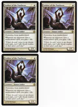 Soldier of the Pantheon x3 3x 2013 Theros White Rare Creature MTG NM AZ - Image 1