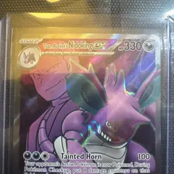 Team Rocket’s Nidoking Ex Mint Condition Pokemon Card 216/182 - Image 3