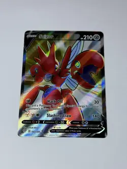 Scizor V (Full Art) 183/189 Swsh03: Darkness Ablaze Holo Pokemon Card TCG - NM/M - Image 1