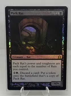 MTG Return to Ravnica Pack Rat #73/274 FOIL Rare - Image 1