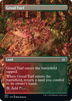 1 x Gruul Turf - Foil - Borderless - Double Masters 2022 - Light Play - MTG - Image 1