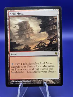 MTG Arid Mesa - Zendikar Regular Lightly Played - Image 2