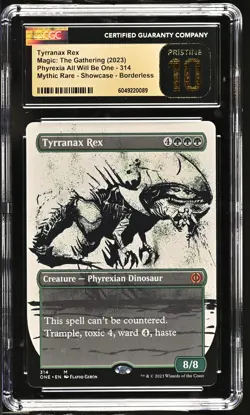 TYRRANAX REX Phyrexia One Borderless Ichor Mythic CGC Pristine 10 MTG - Image 1