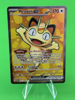 Pokemon Meowth ex Mega Evolution Perfect Order Ultra Rare Full Art 107/088 NM!!! - Image 1