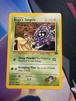 Pokemon TCG Gym Challenge Koga's Tangela Card 81/132 - Image 1