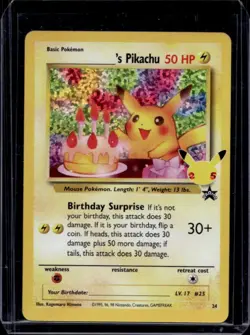 2021 Pokemon SWSH Birthday Celebrations Pikachu Classic Collection #24 - Image 1