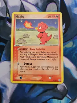Pokemon EX Team Rocket Returns Magby 24/109 Rare Played - Image 1