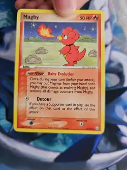 Pokemon EX Team Rocket Returns Magby 24/109 Rare Played - Image 4