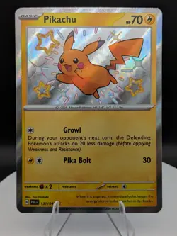 Pokemon TCG: Paldean Fates: 131/091: Pikachu Baby Shiny Holo Rare (NM) - Image 1