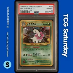 2000 POKEMON JP NEO PREMIUM FILE #154 MEGANIUM HOLO RARE PSA 10 - Image 1