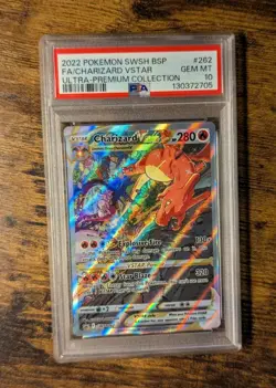 Pokemon 🔥 Charizard VSTAR SWSH262 Promo Holo Ft. Mewtwo 🧬 PSA 10 Gem Mint ✨ - Image 2