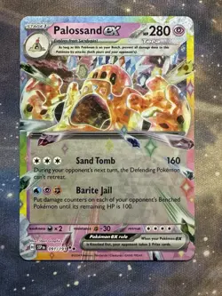 Pokemon TCG Palossand ex 091/191 Sv08: Surging Sparks Holo Double Rare - Image 1