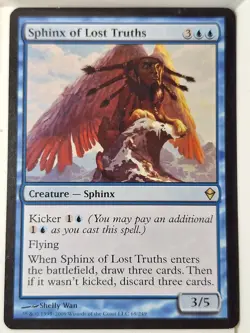 Sphinx of Lost Truths - Zendikar - Magic the Gathering MTG Nice! - Image 1