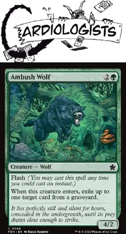 Ambush Wolf 0098 | Magic the Gathering MTG | Foundations | Common | NM - Image 1
