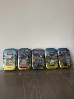 Pokemon TCG: Ascended Heroes 5 x Mini Tins Full Art Set NEW FACTORY SEALED - Image 1