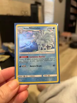 Alolan Ninetales 28/147 Pokemon Burning Shadows Cracked Ice holo - Image 3