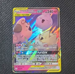 Pokemon Togepi & Cleffa & Igglybuff GX 143/236 Sm-Cosmic Eclipse Ultra Rare Hol… - Image 1