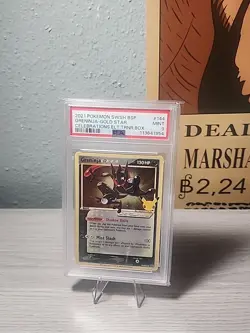 Pokemon Greninja Gold Star Celebrations ETB Black Star Holo Promo SWSH144 PSA 9 - Image 1