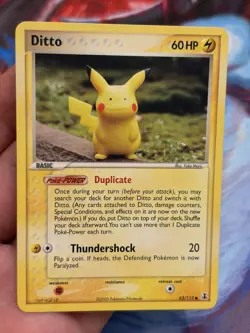 Pokemon Ditto (Pikachu) 63/113 EX Delta Species Rare Regular 60HP 2005 - Image 1