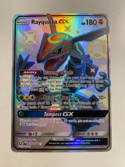 Rayquaza GX holo finish full art 177a/168 Pokemon TCG 2019 - Image 1