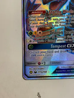 Rayquaza GX holo finish full art 177a/168 Pokemon TCG 2019 - Image 5