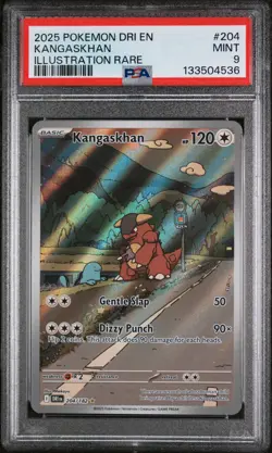 2025 POKEMON DRI EN-DESTINED RIVALS ILLUSTRATION RARE #204 KANGASKHAN PSA 9 - Image 1