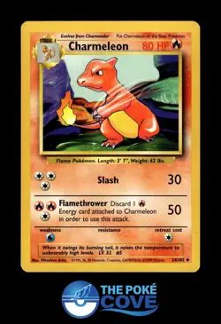 Charmeleon 24/102 | Base Set Unlimited | Pokemon Uncommon | LP - Image 1