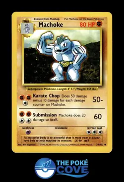 Machoke 34/102 | Base Set Unlimited | Pokemon Uncommon | LP - Image 1