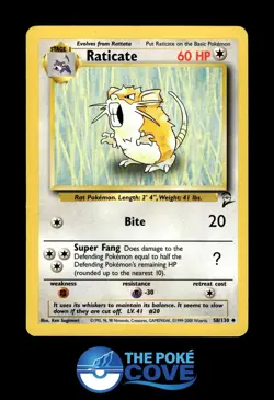 Raticate 58/130 | Base Set 2 | Pokemon Uncommon | LP - Image 1