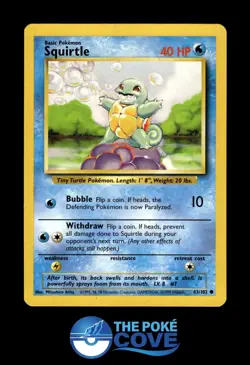 Squirtle 63/102 | Base Set Unlimited | Pokemon Common | NM - Image 1