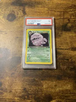 Pokemon 1st Edition Team Rocket Dark Weezing 14/82 Holo Rare - PSA 7 NM! - Image 1