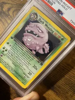 Pokemon 1st Edition Team Rocket Dark Weezing 14/82 Holo Rare - PSA 7 NM! - Image 3