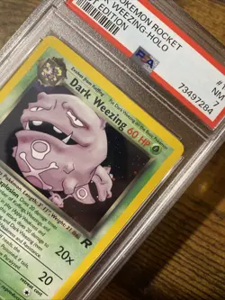 Pokemon 1st Edition Team Rocket Dark Weezing 14/82 Holo Rare - PSA 7 NM! - Image 4