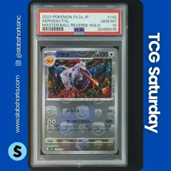 2023 POKEMON S&V 151 JP #142/165 AERODACTYL REVERSE HOLO MASTER BALL RARE PSA 10 - Image 1